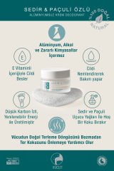 Sedir & Paçuli Kokulu %100 Doğal Krem Deodorant – Alüminyumsuz-30 ml